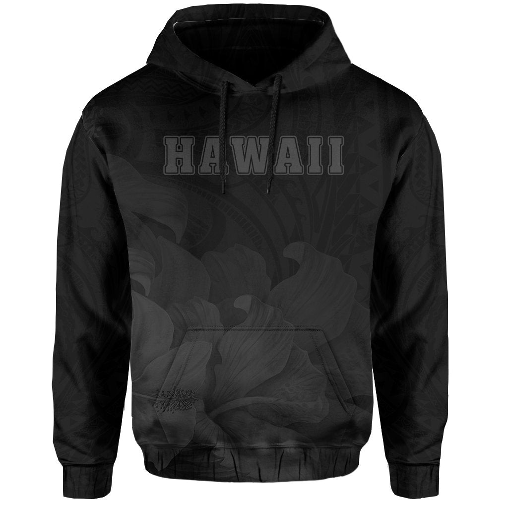 Tropic Hibiscus Seal of Hawaii Hoodie Gray - Polynesian Pride