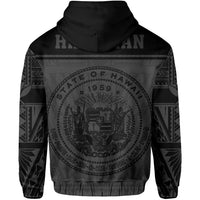 Polynesian Seal of Hawaii Hoodie Gray NRP Style - Polynesian Pride