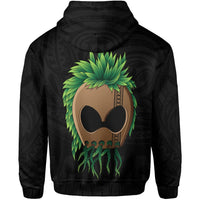 Polynesian Hula Man Helmet Hawaii Hoodie Gray - Polynesian Pride