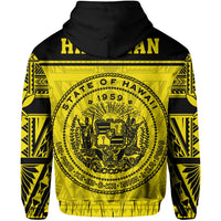 Polynesian Seal of Hawaii Hoodie Yellow NRP Style - Polynesian Pride