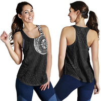 Polynesian Women Racerback Tank - Polynesian Tattoo Style Version 2 White - Polynesian Pride