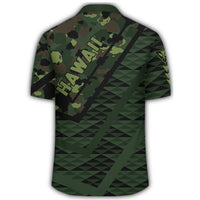 Hawaii Army Niho Mano Hawaiian Shirt - Camo Map - AH - Polynesian Pride