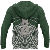Maori Moko Tattoo Hoodie, Manaia Pounamu Pullover Hoodie - Polynesian Pride