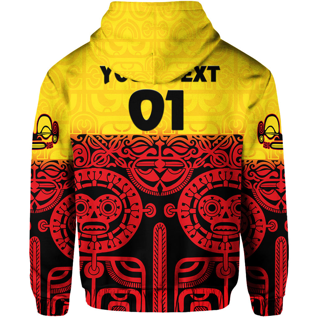 Custom Marquesas Islands Zip Hoodie Marquesan Tattoo Special Style Gradient Red LT8 - Polynesian Pride