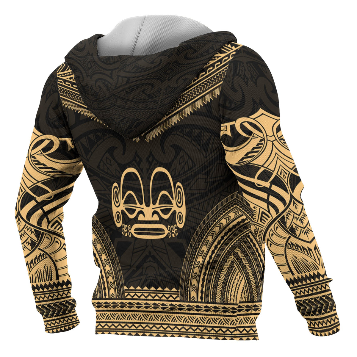 Marquesas Islands Polynesian Chief Custom Hoodie Gold Version - Polynesian Pride