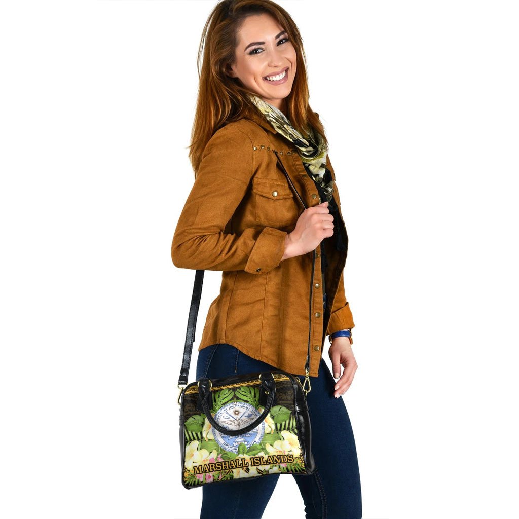 Marshall Islands Shoulder Handbag - Polynesian Gold Patterns Collection - Polynesian Pride