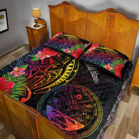 Marshall Islands Quilt Bed Set - Tropical Hippie Style - Polynesian Pride