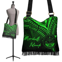 Marshall Islands Boho Handbag - Green Color Cross Style - Polynesian Pride