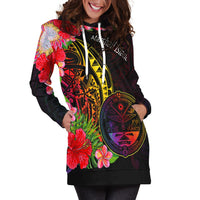 Marshall Islands Hoodie Dress - Tropical Hippie Style - Polynesian Pride