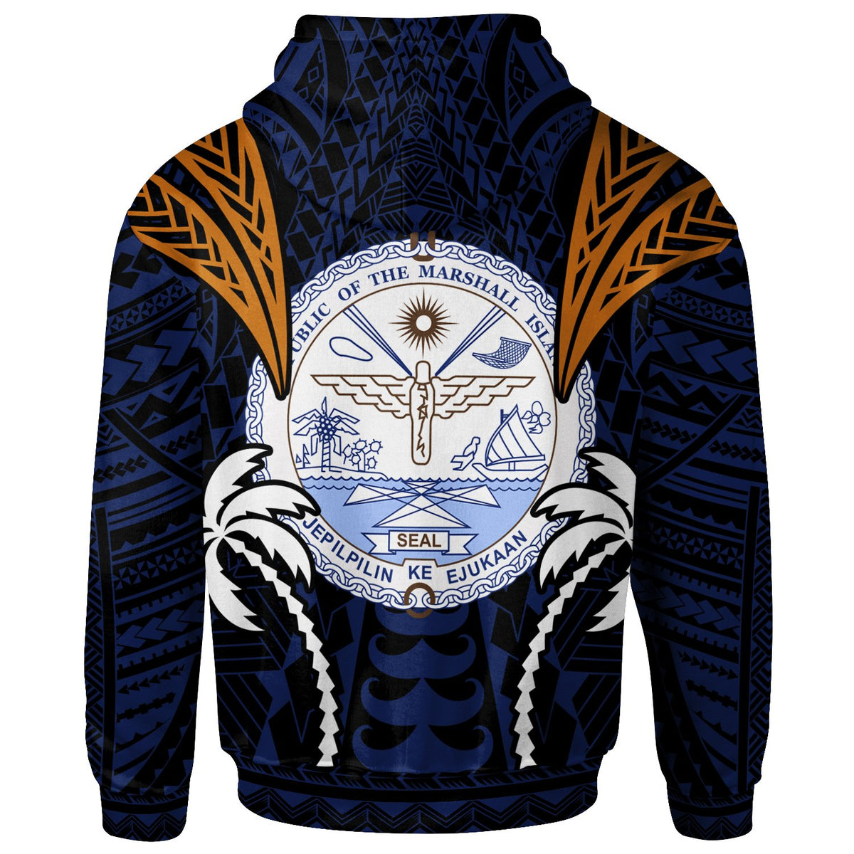 Marshall Islands Zip up Hoodie Blood Runs Through My Veins Style Flag - Polynesian Pride