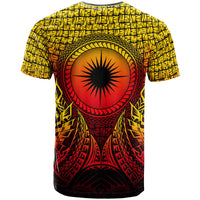 Marshall Islands T Shirt Circle Pattern Yellow - Polynesian Pride