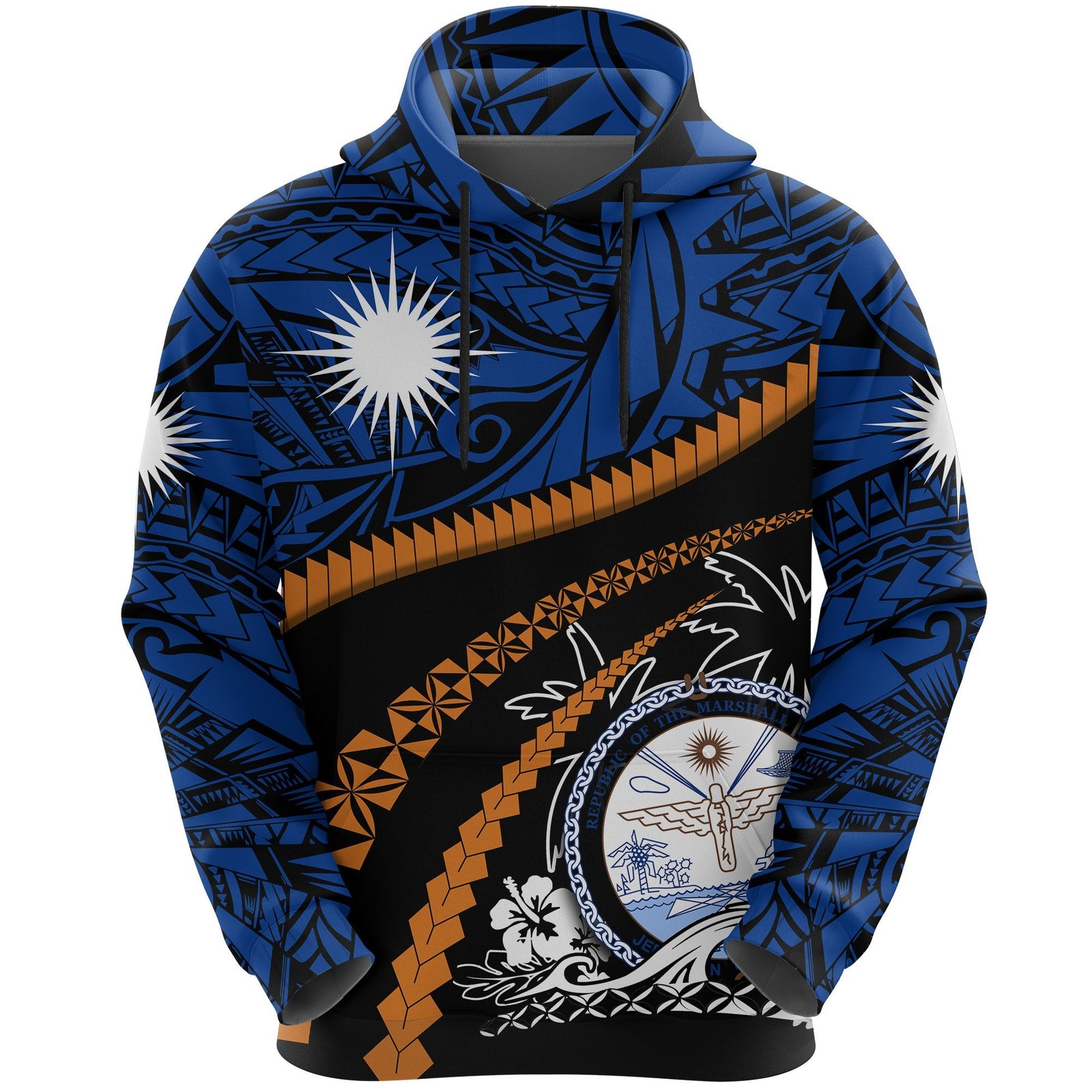 Marshall Islands Hoodie Road To Hometown Unisex Blue - Polynesian Pride