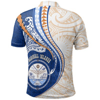 Marshall Islands Polo T Shirt Marshall Islands Flag Seal Kanaloa Tatau Gen MH K7 - Polynesian Pride