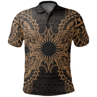 Marshall Islands Polo Shirt Marshall Islands Flag Map Polynesian Tattoo Gold Unisex Gold - Polynesian Pride