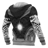 Marshall Islands Polynesian Chief Custom Hoodie Black Version - Polynesian Pride