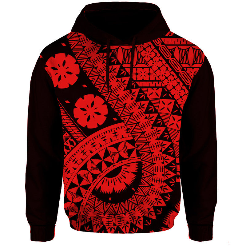 Polynesian Masi Kesa Red Style Hoodie LT9 Pullover Hoodie Red - Polynesian Pride
