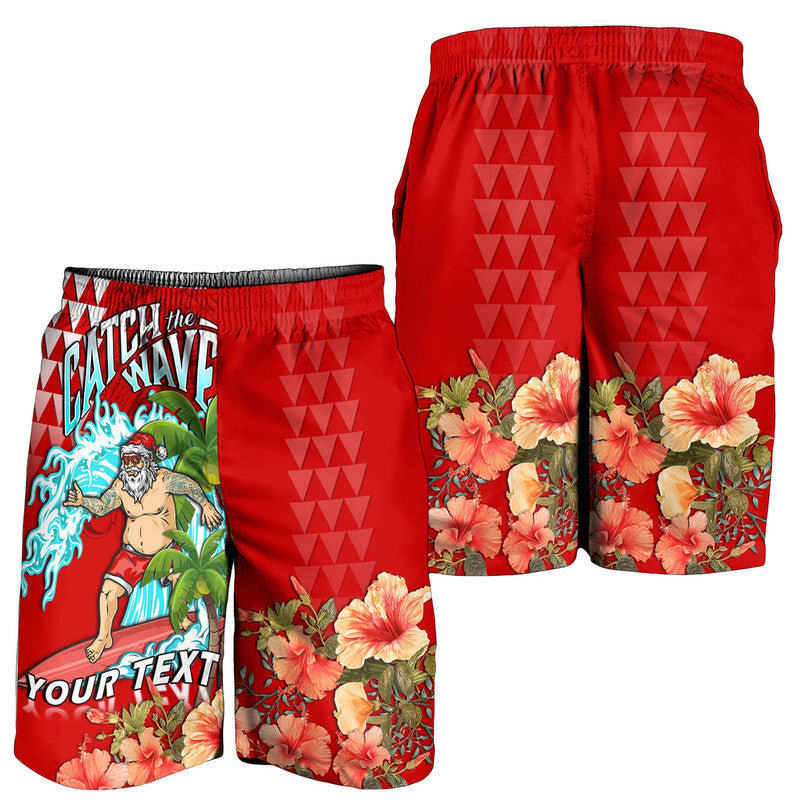 (Custom Personalised) Hawaii Mele Kalikimaka Men Short Santa Claus Surfing Xmas Time LT9 - Polynesian Pride
