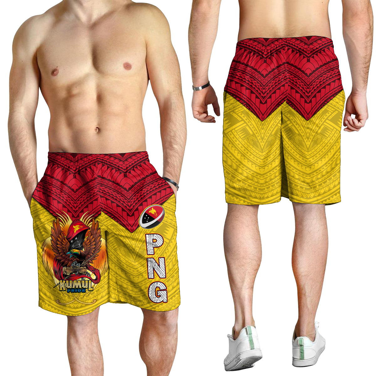 Papua New Guinea Rugby Kumul Pride Men Short - LT2 - Polynesian Pride