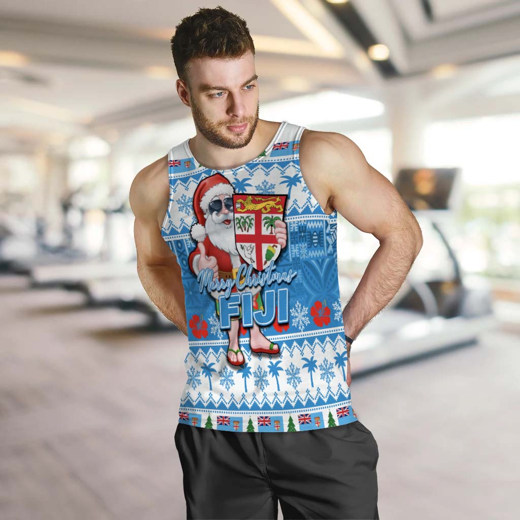 Fiji Christmas Men's Tank Top Cool Santa Claus LT6 - Polynesian Pride