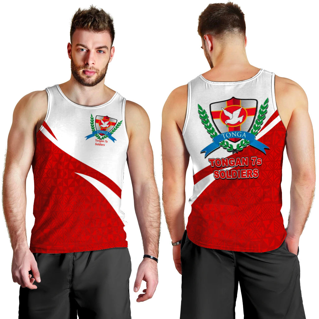 Tongan Soldiers Men Tank Top Tonga Patterns Style LT6 - Polynesian Pride
