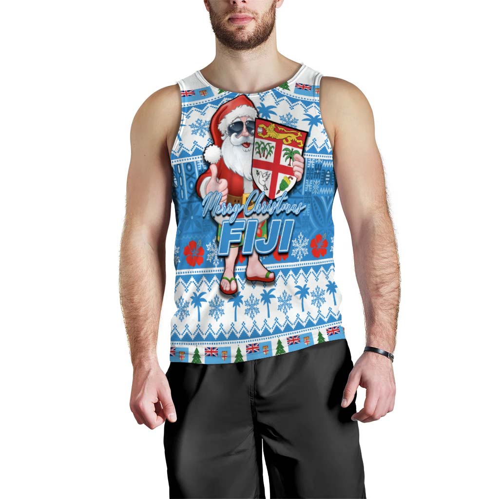 Fiji Christmas Men's Tank Top Cool Santa Claus LT6 - Polynesian Pride