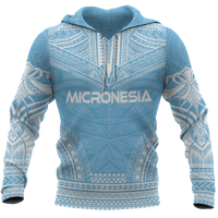 Federated States of Micronesia Polyneisan Chief Hoodie Unisex Blue - Polynesian Pride