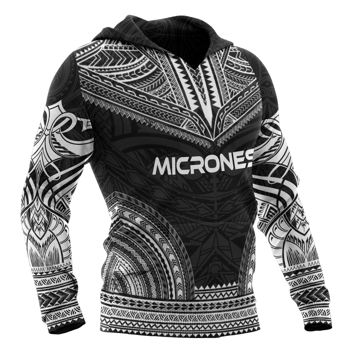 Micronesia Polynesian Chief Hoodie Black Version - Polynesian Pride