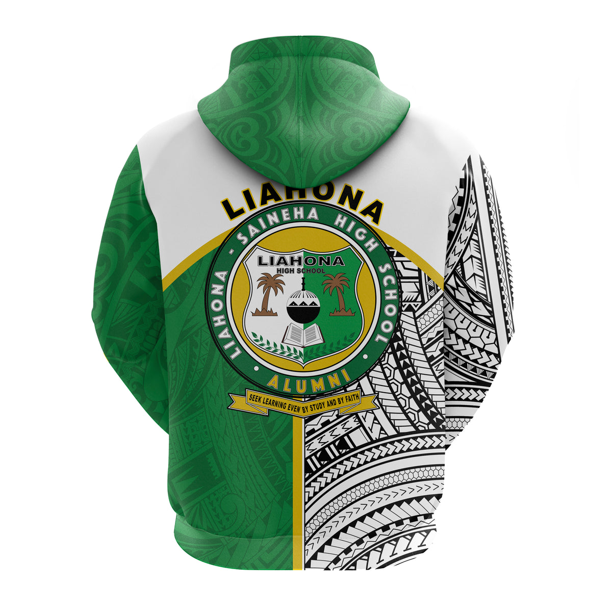 Custom Liahona High School Zip up Hoodie Polynesian Patterns ver1 LT20 - Polynesian Pride