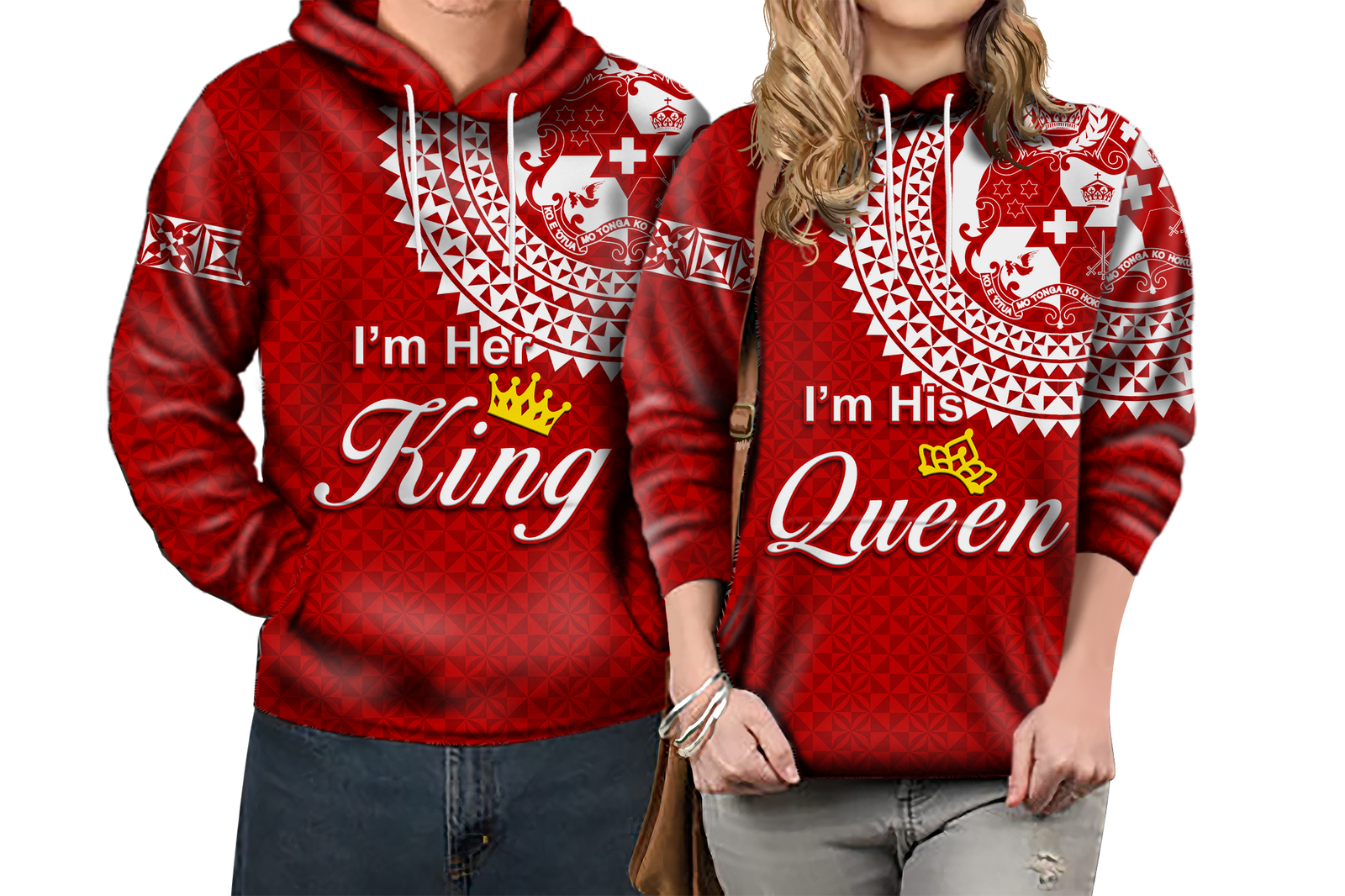 Custom Valentine Day Tonga Couple Love Hoodie Tongan Turtle LT12 - Polynesian Pride