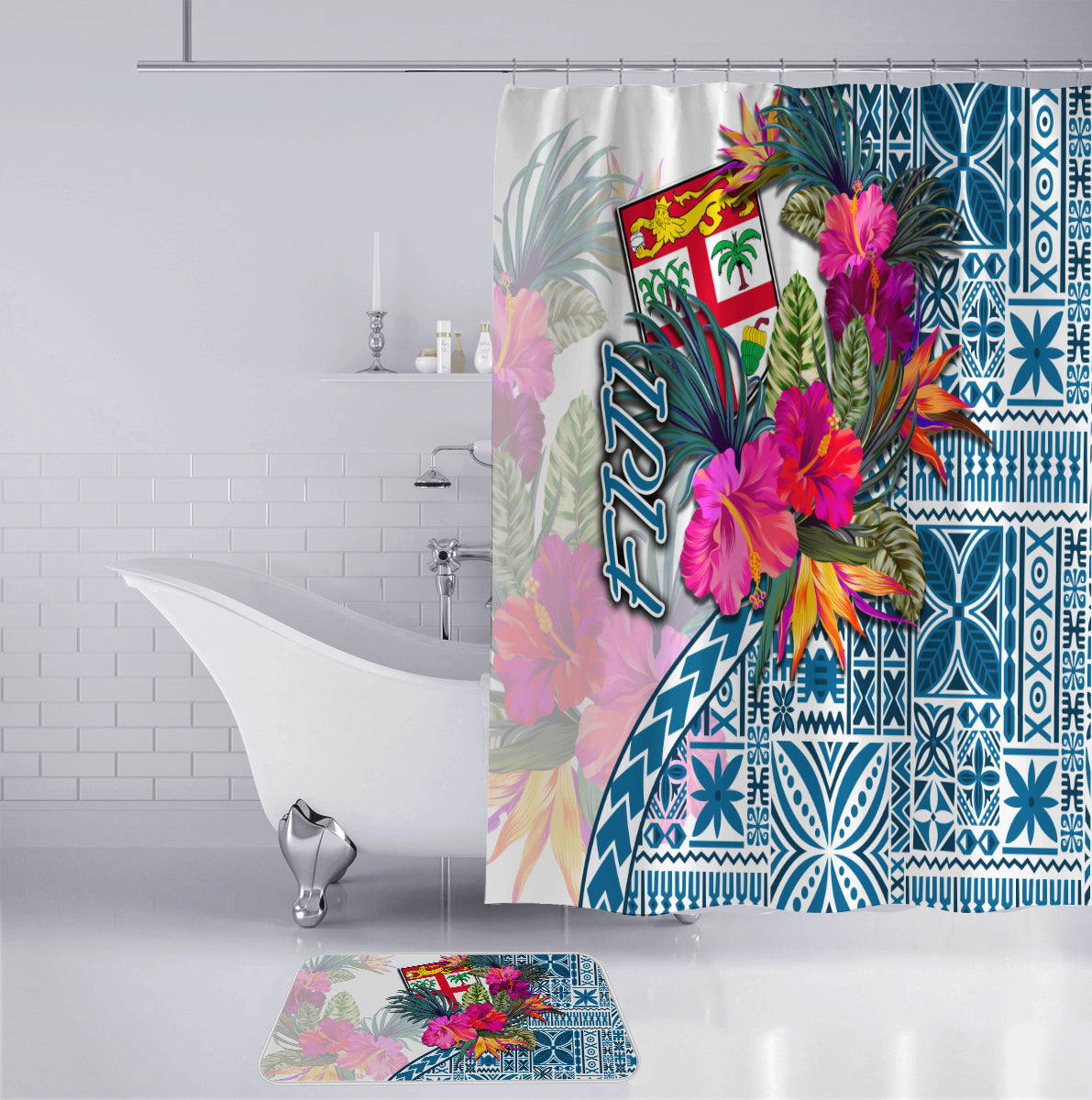 Fiji Bathroom Set Polynesian With Hibiscus No.3 LT6 - Polynesian Pride