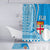 Fiji Bathroom Set Masi Tapa Patterns Blue Style LT6 - Polynesian Pride