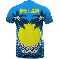 Palau T Shirts Palau Flag Coconut Tree A02 - Polynesian Pride