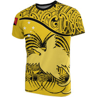 Papua New Guinea T Shirt Papua New Guinea Flag Coat Of Arms Yellow A02 Unisex Yellow - Polynesian Pride