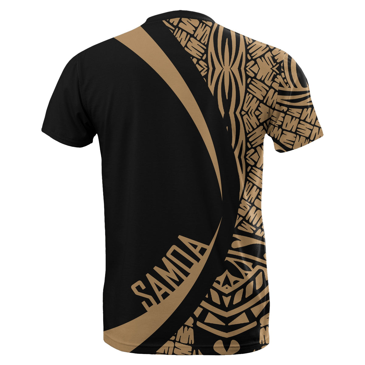 Samoa Gold Polynesian T Shirt Circle Style - Polynesian Pride