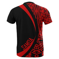 Samoa Red Polynesian T Shirt Circle Style - Polynesian Pride