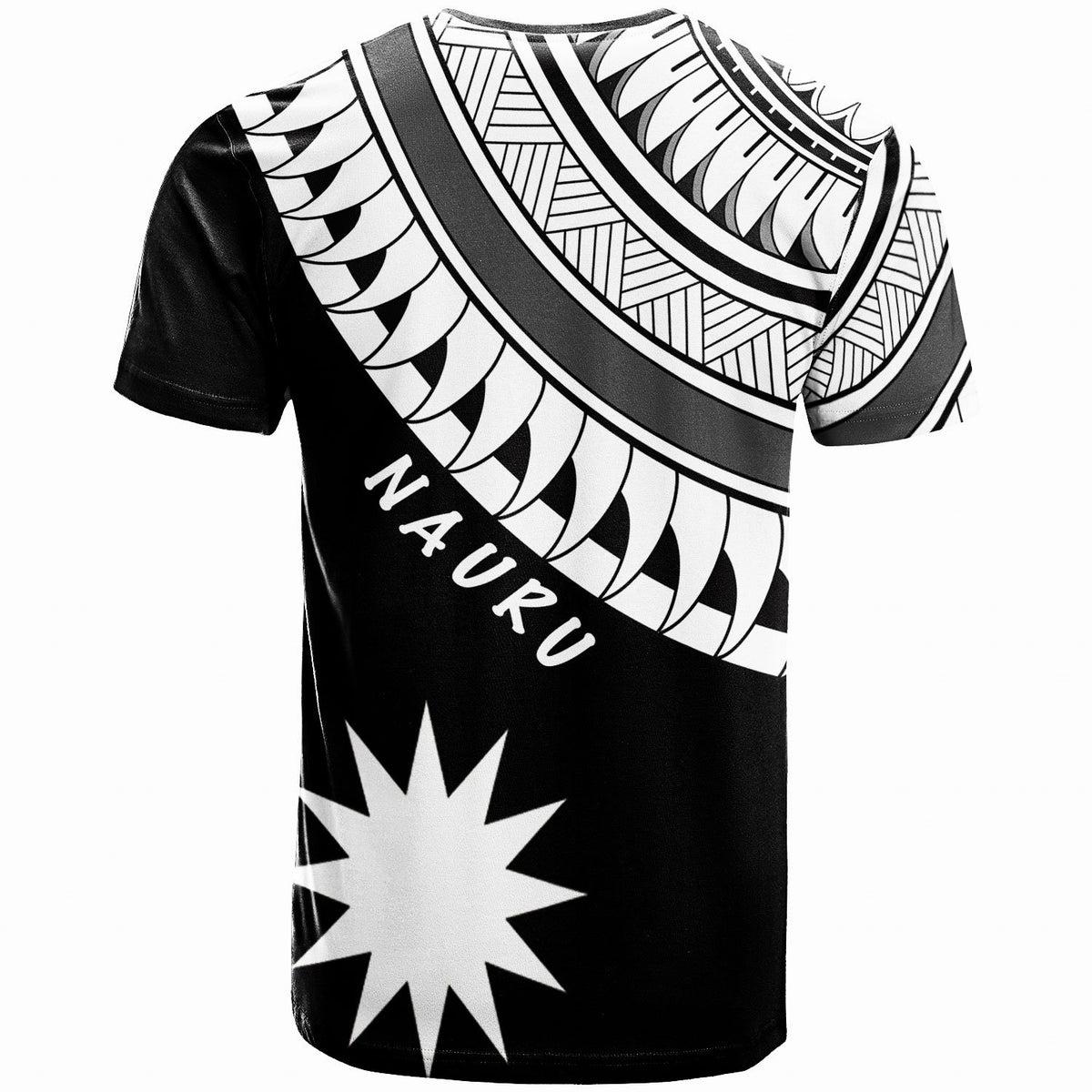 Nauru Custom T Shirt Ginger Lei Pattern White - Polynesian Pride