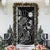 Nauru Door Cover Turtle Hibiscus Black - Polynesian Pride