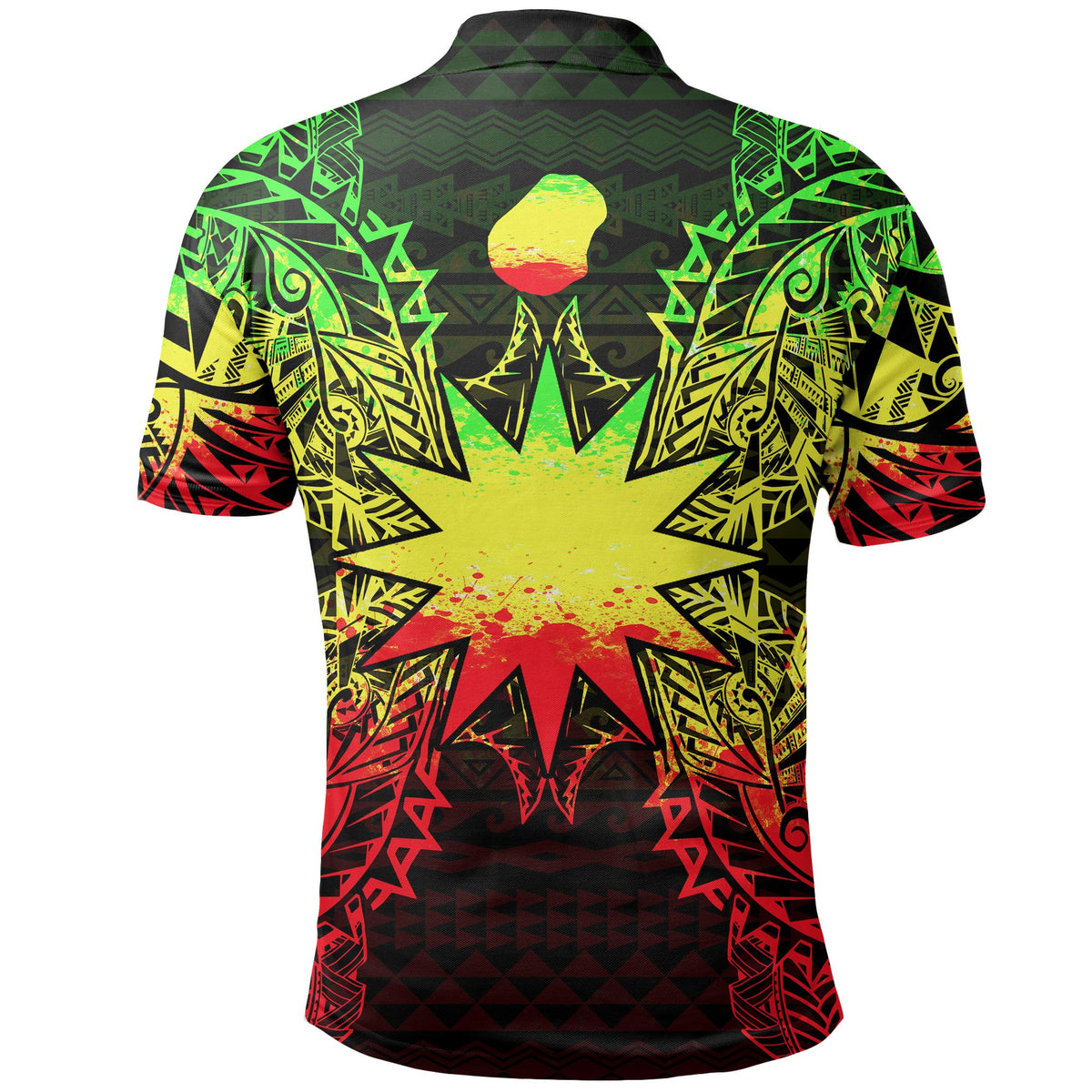 Nauru Polo Shirt Nauru Flag Map Polynesian Tattoo Reggae - Polynesian Pride