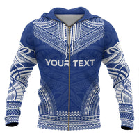 Nauru Polynesian Chief Custom Zip up Hoodie Flag Version - Polynesian Pride