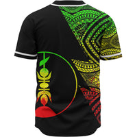 New Caledonia Custom Personalized Baseball Shirt - Flash Style Reggae - Polynesian Pride