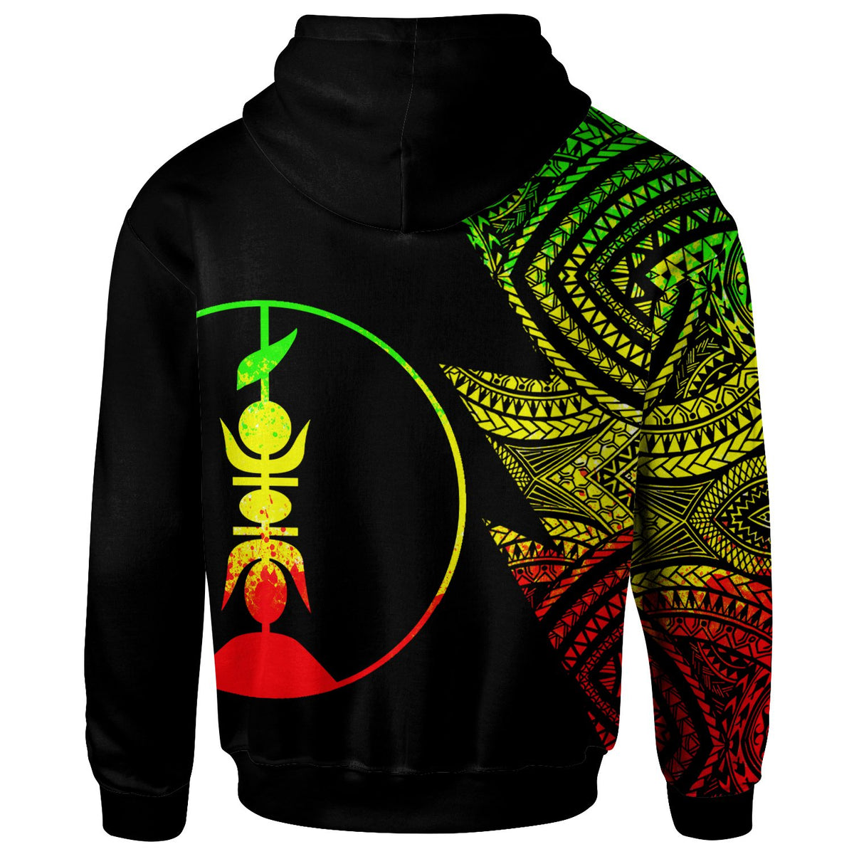 New Caledonia Custom Personalized Hoodie Flash Style Reggae - Polynesian Pride