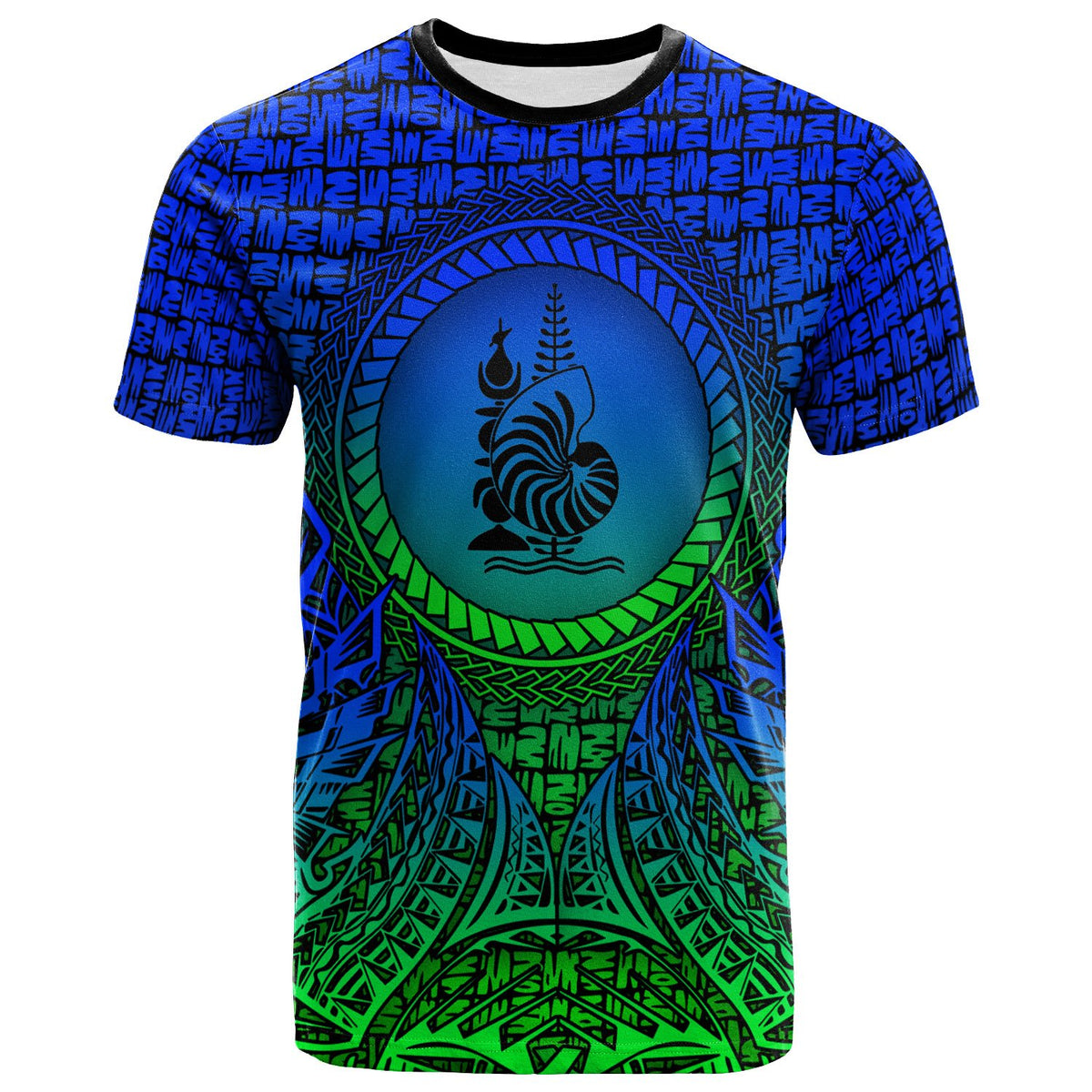 New Caledonia T Shirt Circle Pattern Blue Unisex Blue - Polynesian Pride