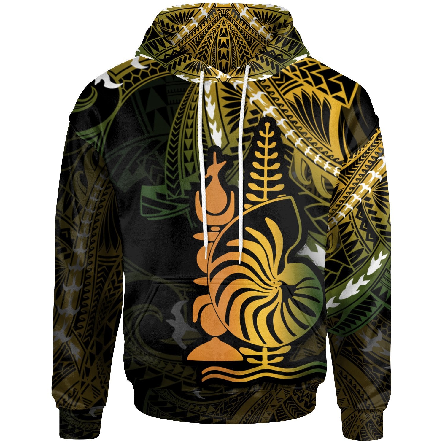 New Caledonia Hoodie Life Style Unisex Black - Polynesian Pride