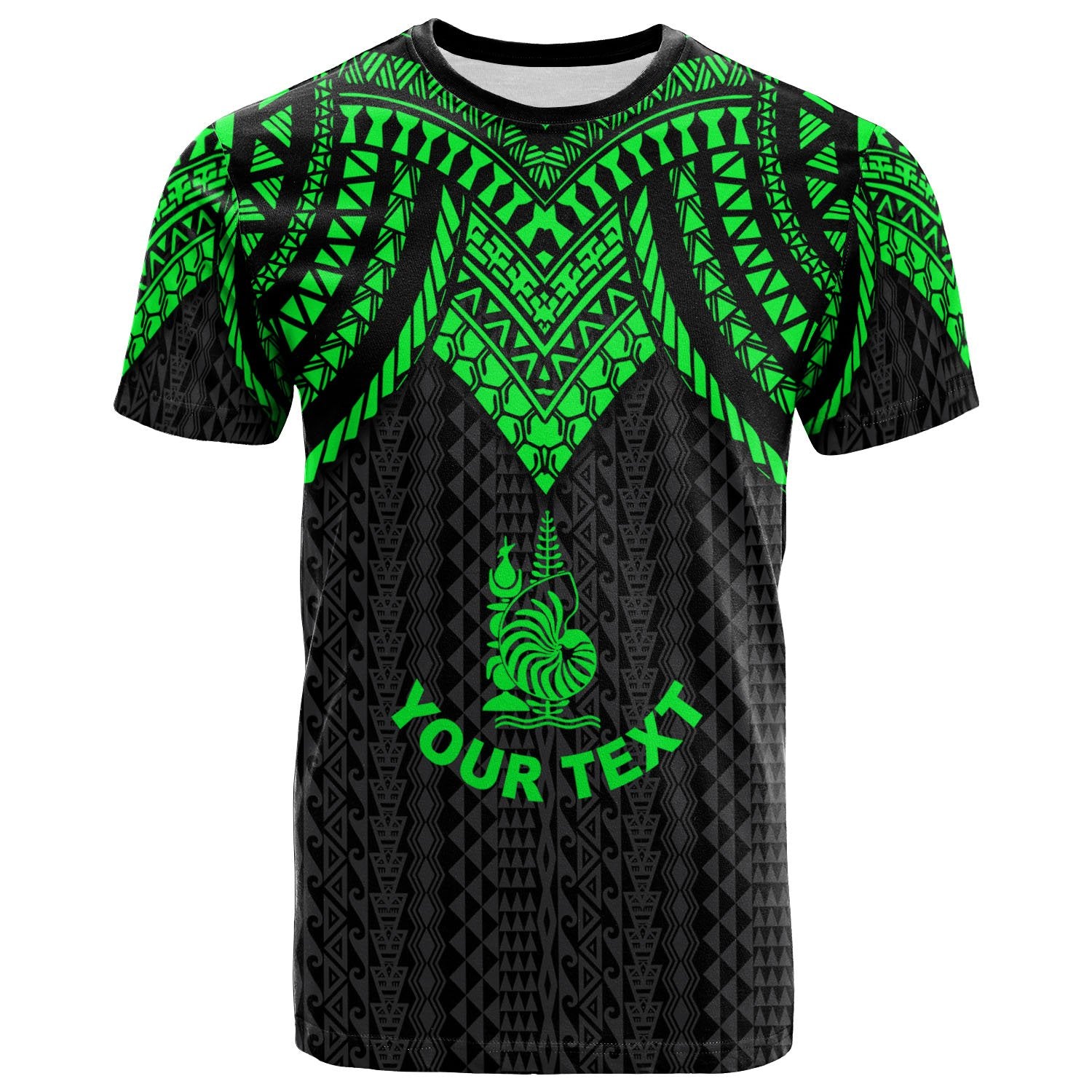 New Caledonia Custom T Shirt Polynesian Armor Style Green Unisex Art - Polynesian Pride