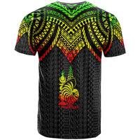 New Caledonia Custom T Shirt Polynesian Armor Style Reagge - Polynesian Pride