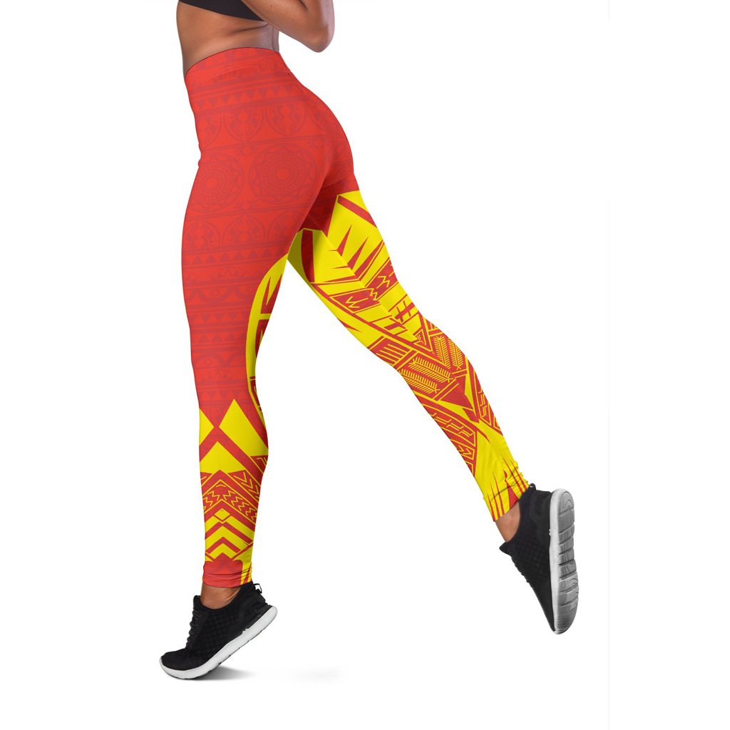 New Caledonia Polynesian Leggings - Polynesian Tattoo Flag Version - Polynesian Pride