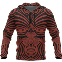 New Zealand Hoodie Moko Maori Unisex Brown - Polynesian Pride