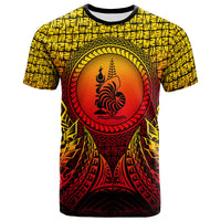 New Caledonia T Shirt Circle Pattern Yellow Unisex Yellow - Polynesian Pride