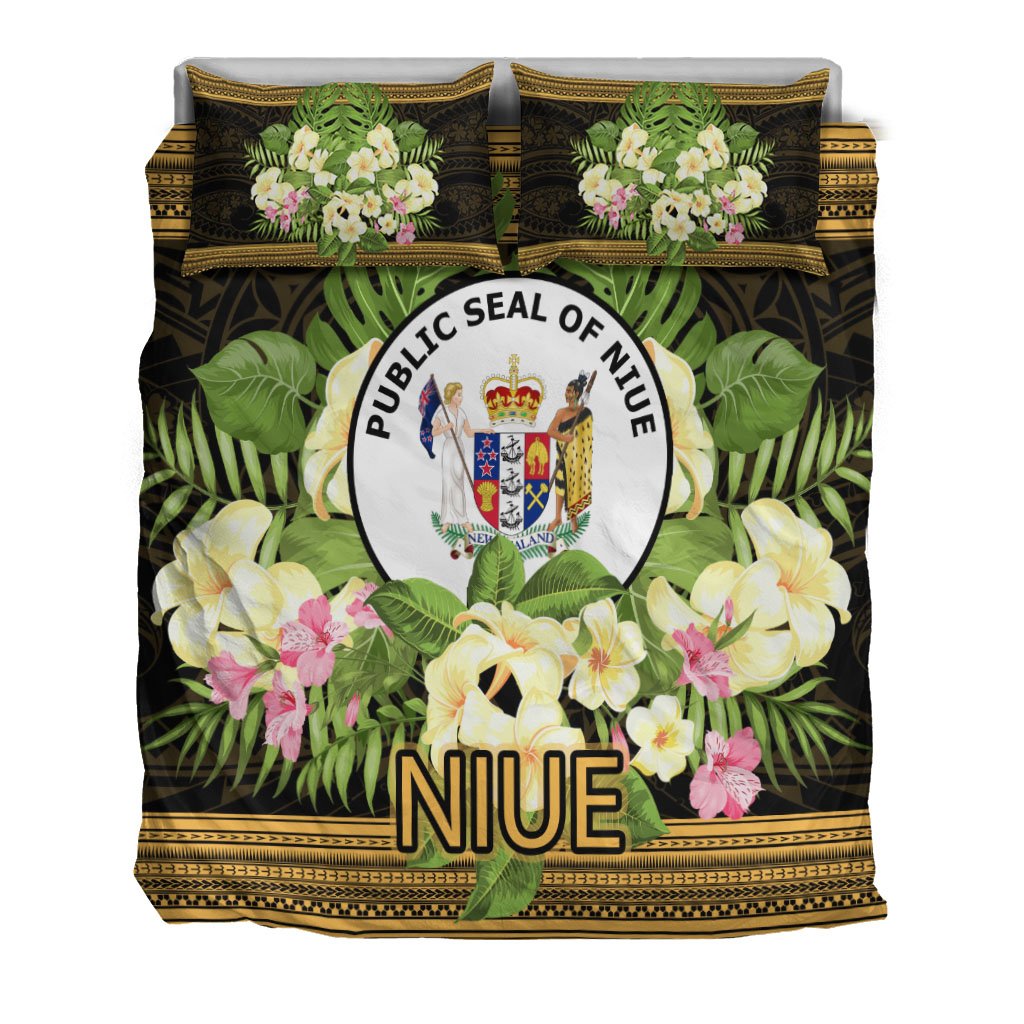 Niue Bedding Set - Polynesian Gold Patterns Collection - Polynesian Pride
