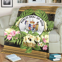 Niue Premium Blanket - Polynesian Gold Patterns Collection - Polynesian Pride